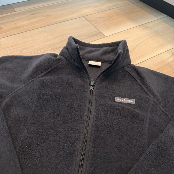 Columbia Full Zip Fleece Jacket Black Size L Women's Soft Warm Outdoor Layer - Picture 3 of 8